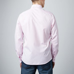 Shimmer Texture Button-Up Dress Shirt // Pink (3XL)