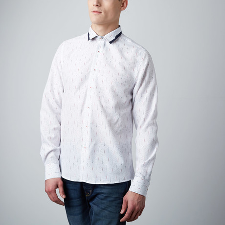 Meteor Shower Button-Up Dress Shirt // White (S)