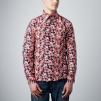 Aloha Button-Up Dress Shirt // Navy (M)