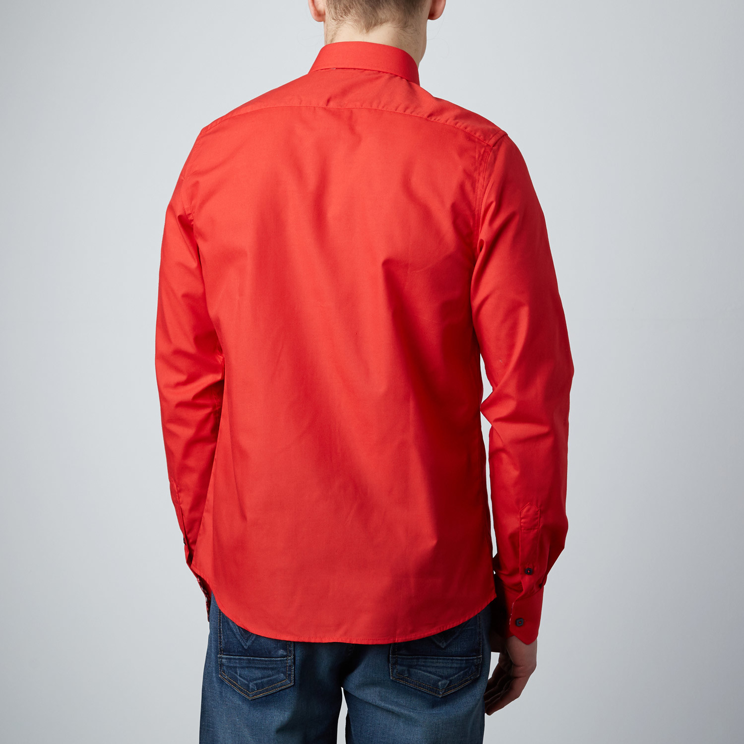 Classic Button-Up Dress Shirt // Red (S) - Rosso Milano - Touch of Modern