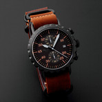 Peregrine Squadron Pilot Chronograph Quartz // Limited Edition // PSA-CH-DLC-1D // Unworn