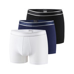 Impetus Cotton Stretch Retro Boxer // White + Black + Navy // 3-Pack (2XL)