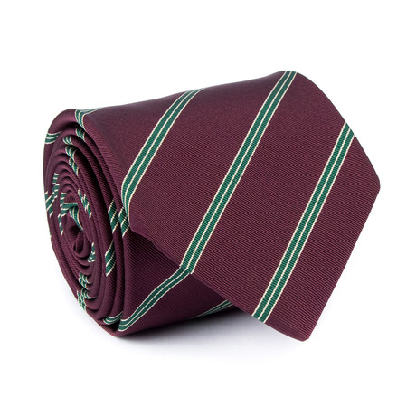 Zegna // Grosgrain Diagonal Stripe Tie // Red