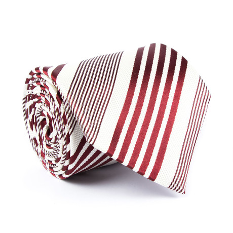 Zegna // Candy Multi Stripe Tie // Red