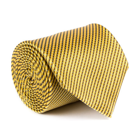 Zegna // Dotted Mini Stripe Tie // Yellow