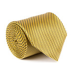 Zegna // Dotted Mini Stripe Tie // Yellow