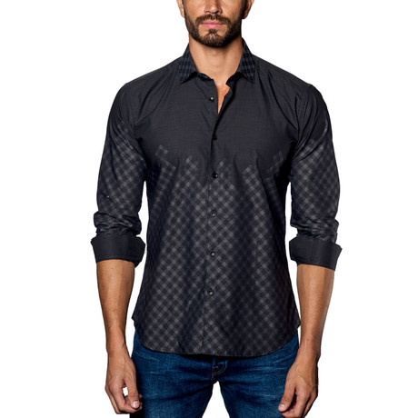 Woven Button-Up // Charcoal (S)