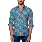 Woven Button-Up // Blue Multi (S)