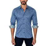 Knit Button-Up // Blue (M)