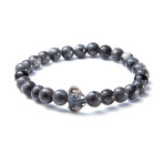 Labradorite + Onyx // Peruvian Ceramic Elephant Bracelet (Extra Small)