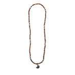 2-in-1 Wrap Necklace + Bracelet // Tiger Eye + Black Onyx (32")
