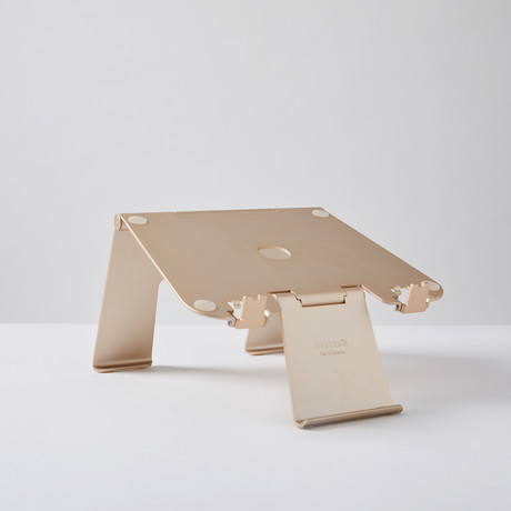 Foldable Ergonomic Laptop + Phone Stand // Gold