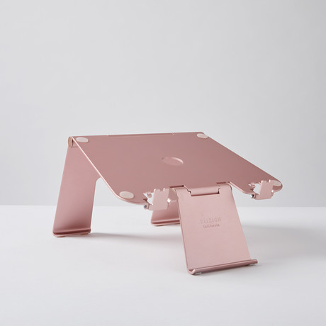 Foldable Ergonomic Laptop + Phone Stand // Rose Gold