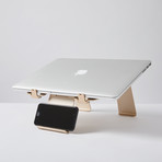 Foldable Ergonomic Laptop + Phone Stand // Gold