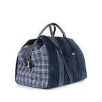 Suede Weekend Travel Bag // Blue
