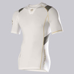 BioCeramic Short-Sleeve V-Neck X-Form Compression // White (2XL)