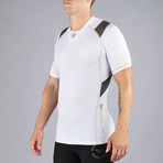BioCeramic Short-Sleeve V-Neck X-Form Compression // White (2XL)