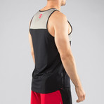 Stay Cool Divided Technical Tank // Black + Red (L)