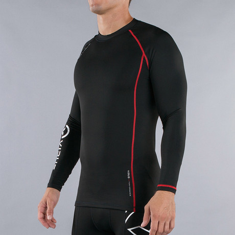 Stay Warm Long-Sleeve Compression Crew Neck // Black (XS)