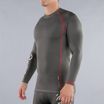 Stay Warm Long-Sleeve Compression Crew Neck // Grey (L)