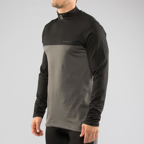 Stay Warm Long-Sleeve Shirt // Black + Grey (S)
