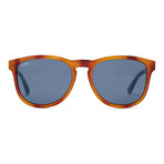 Soho // Light Tortoise + Blue Mirror (Small)