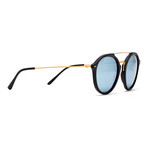 Fitzroy // Matte Black + Blue Mirrored (Small)