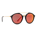 Fitzroy // Matte Black + Orange Mirrored (Small)