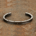 Armour Steel Cuff // Aged Silver