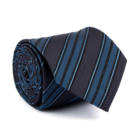 Gucci // Halloway Textured Stripe Tie // Blue