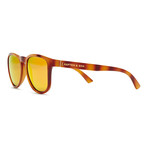 Soho // Light Tortoise + Orange Mirror (Small)
