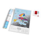 Europe Travel Map // Silver