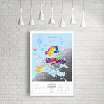 Europe Travel Map // Silver