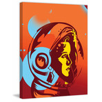 Space Helmet Orange (12"W x 18"H x 1.5"D)