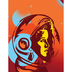 Space Helmet Orange (12"W x 18"H x 1.5"D)
