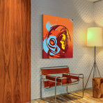 Space Helmet Orange (12"W x 18"H x 1.5"D)