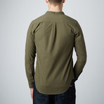 Kenmare Long-Sleeve Button-Down Shirt // Olive (S)