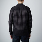 Bradly Long-Sleeve Button-Up Shirt // Black + Grey (L)