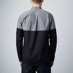Jeramiah Long-Sleeve Button-Up Shirt // Black + Grey (XL)