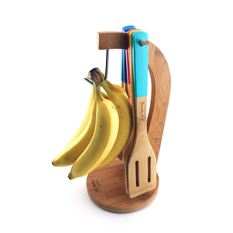 BergHOFF Essentials 7Pc Bamboo Banana Hanger and Utensil Set