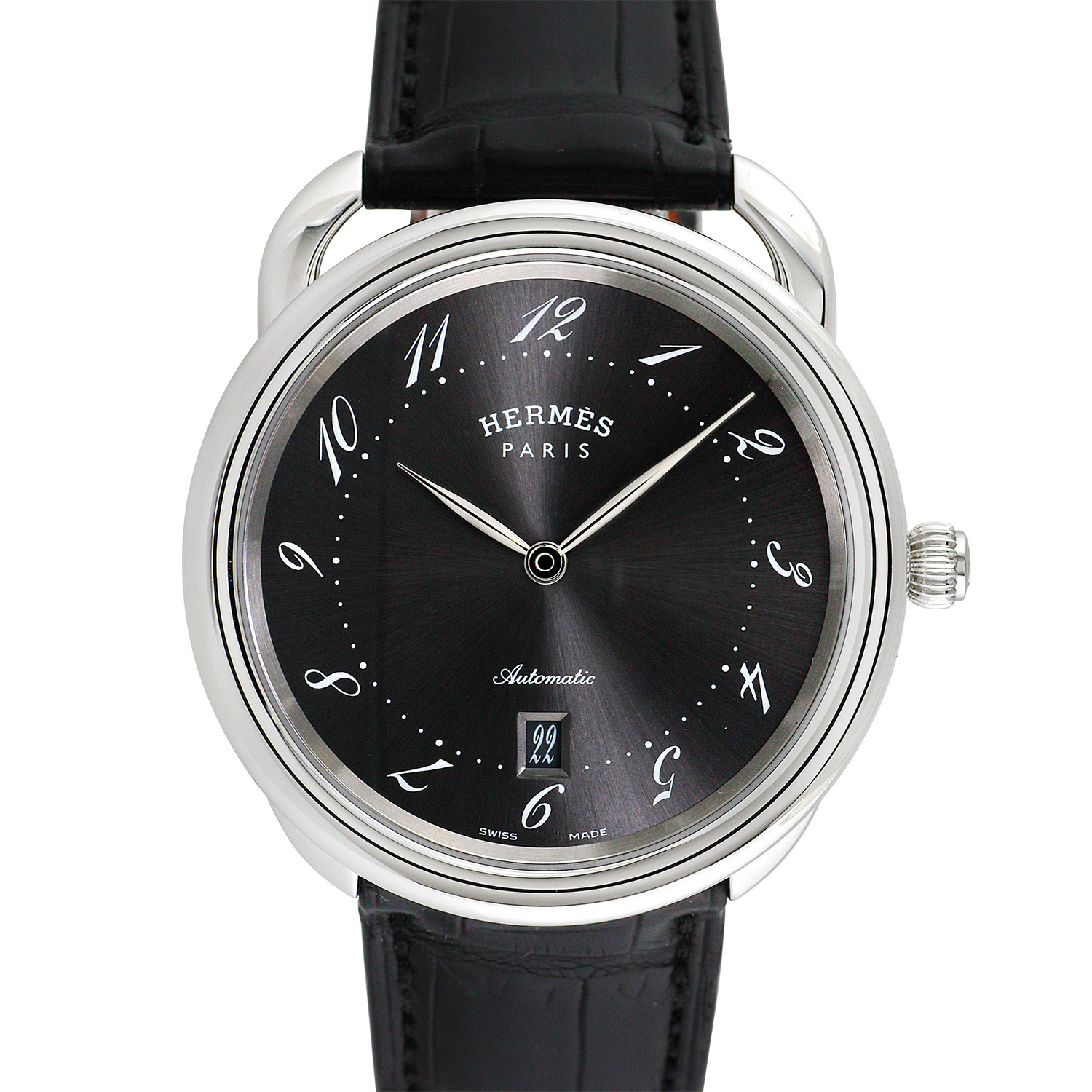 Hermes Arceau Automatic // AR7.710 // 793-TM95099 // Pre-Owned ...