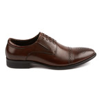 S3 // No Lace Cap-Toe Oxford // Brown (US: 10.5)