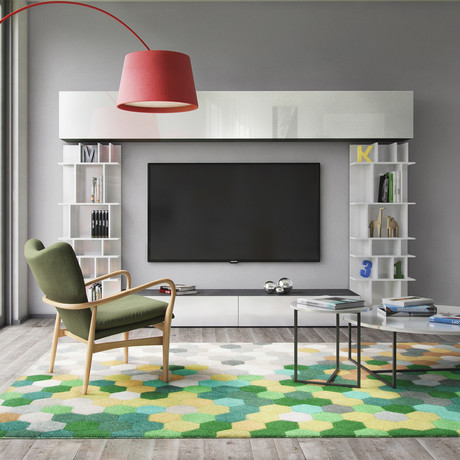 URBN by Modloft // Green Kaleidoscope Rug