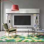 URBN by Modloft // Green Kaleidoscope Rug