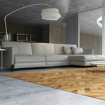 Chevron Hide Rug // Camel Mix Hide (8' x 10')