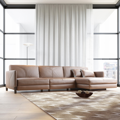 Bisset Hide Rug // Pearl Beige + White Hide (9' x 12')