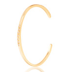 Crystal Inlaid Bangle // Gold