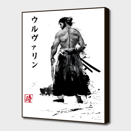 Immortal Samurai sumi-e (16"L x 20"H Art Block Framed)