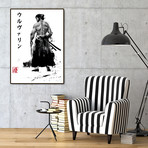 Immortal Samurai sumi-e (16"L x 20"H Art Block Framed)