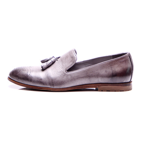 Medallion Tassel Loafer // Grey (Euro: 40)